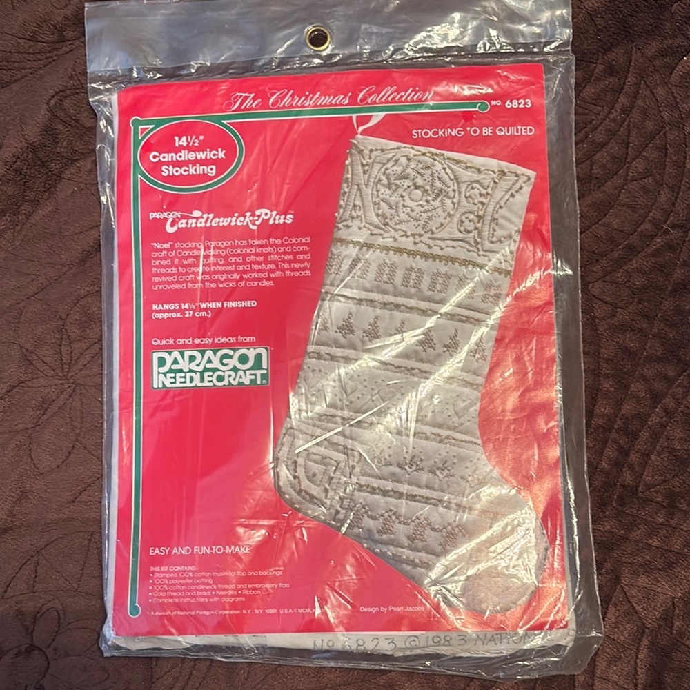 Paragon Needlecraft Candlewick Christmas Stocking Craft Kit